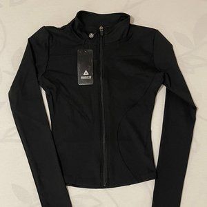 Black Zip Up Jacket with Thumb Hole - NWT